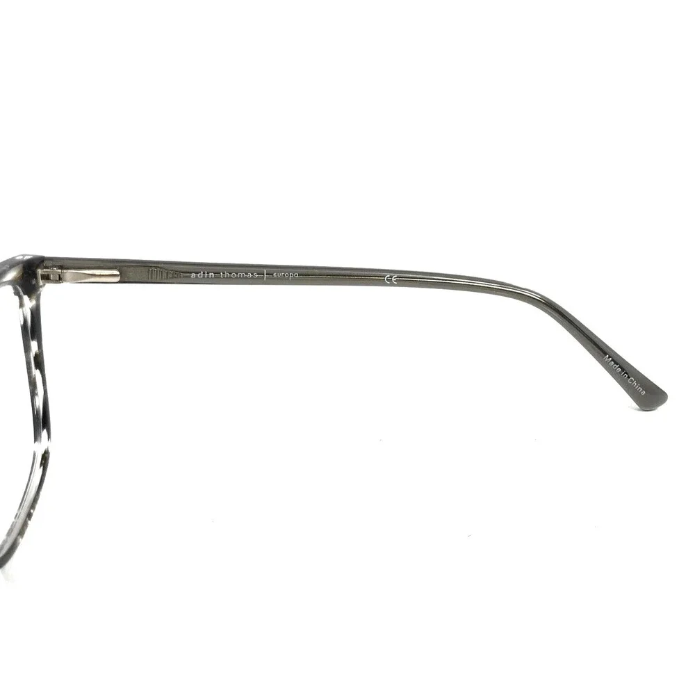 Adin Thomas Eyeglasses Frames AT-540 C3 Charcoal Gray Brown Horn 51-16-140